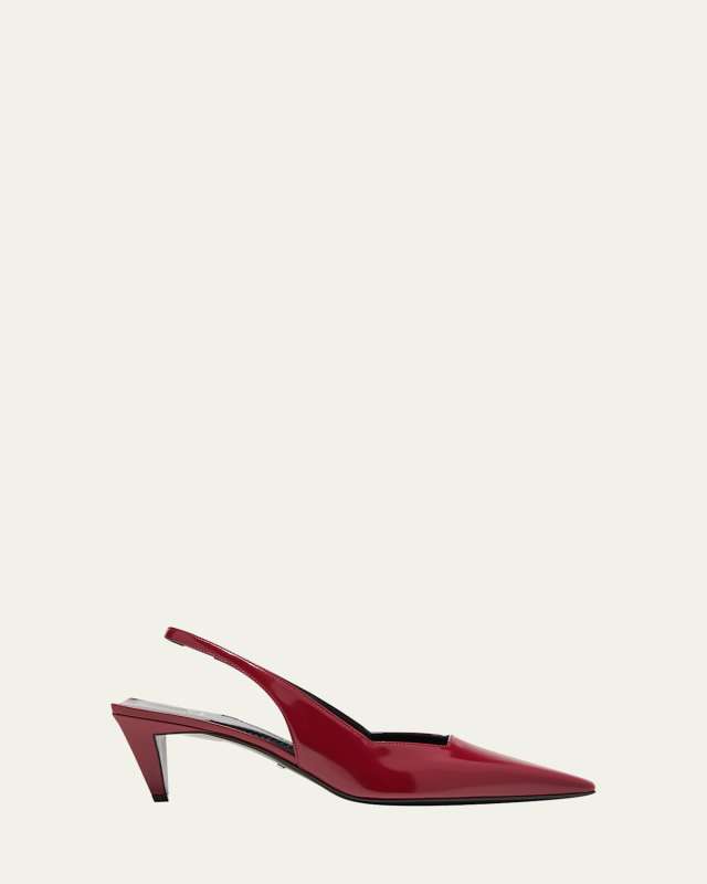 Mallory Patent Slingback Pumps